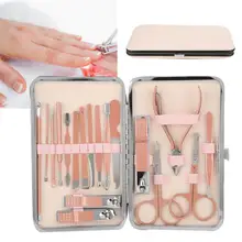 18 шт./компл. Нержавеющая сталь маникюра и педикюра, фрезер машинки для стрижки ногтей, набор для ногтей Уход за лошадьми набор инструментов инструмент для росписи ногтей Аксессуары для салона и магазина