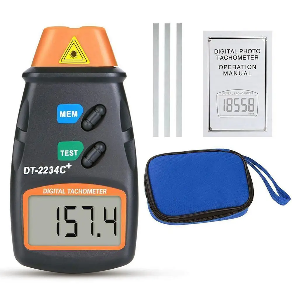 

High Quality Non Contact Tach Tool Handheld Digital Laser Photo Tachometer Tester RPM Motors Speed Gauge