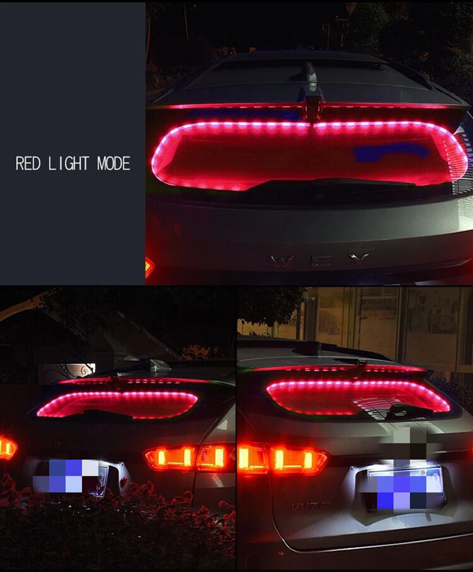 Автомобильное заднее стекло, RGB атмосферный гибкий светильник, комплект музыкального голосового управления, авто Внутреннее светодиодПредупреждение ющие лампы
