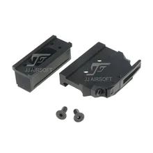 JJ Airsoft BOBRO Style QD Mount with Riser / High Mount for T1 / T-1 Red Dot(Black/Tan