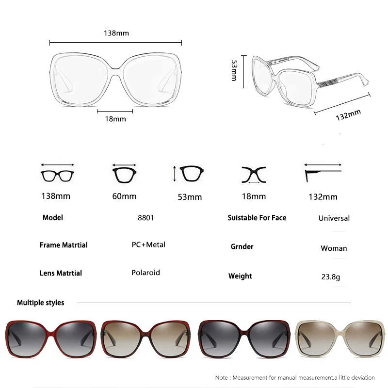 YXYS Fashion Polarized Sunglasses Brand Women's High Quality Butterfly Frame Sun Glasses Women UV400 oculos de sol Eyewear 8801