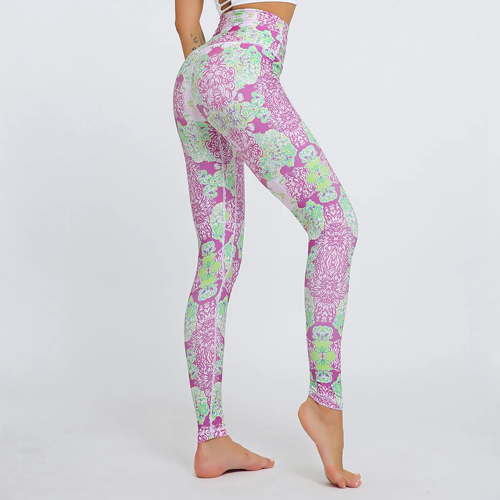 Женские леггинсы с принтом Tie-dye спортивные беговые Йога Спортивные штаны спортивные штаны с высокой талией леггинсы женские тренировочные брюки
