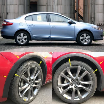 

4pcs Universal Car Truck Carbon Fiber Rubber Wheel Eyebrow Protector Lip Sticker Trim Fender Flare Anti-scratch fit for Renault