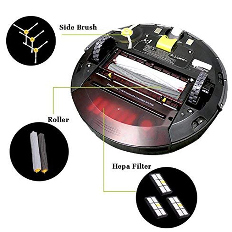Замена для Irobot Roomba 980 960 880 860 805 870 Запчасти, совместимый с Irobot робота-пылесос пополнения приспособление для чистки воздуходува комплект