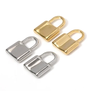 

5pcs 15x23mm Gold Color Stainless Steel Lock Pendant Necklace DIY Punk Padlock Necklace Accessories For Jewelry Making Findings