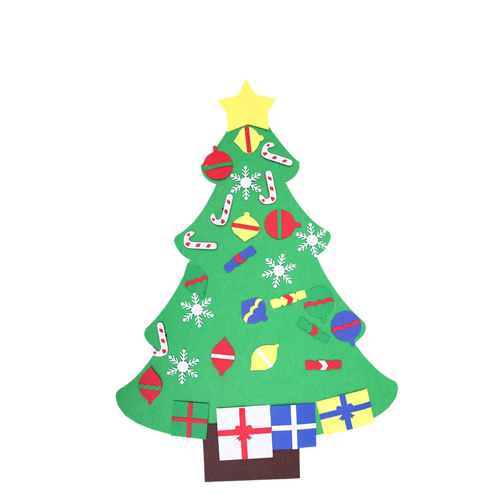 OurWarm DIY Войлок Рождественская елка подарки на год детские игрушки искусственное дерево настенные подвесные украшения Рождественское украшение для дома