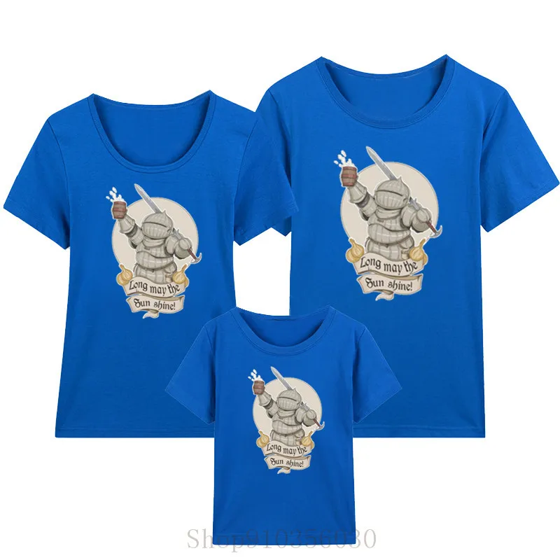 Dark Souls Praise the sun kids summer clothes matching mother daughter clothes kids clothes girls vestidos de verano baby girls