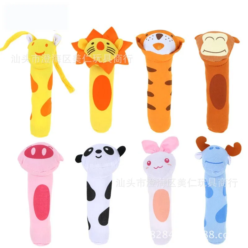 

BB Stick Bibi Stick Animal Cattle Lion Rabbit Tiger Panda Giraffe Pig Baby Toy Plush Rattle