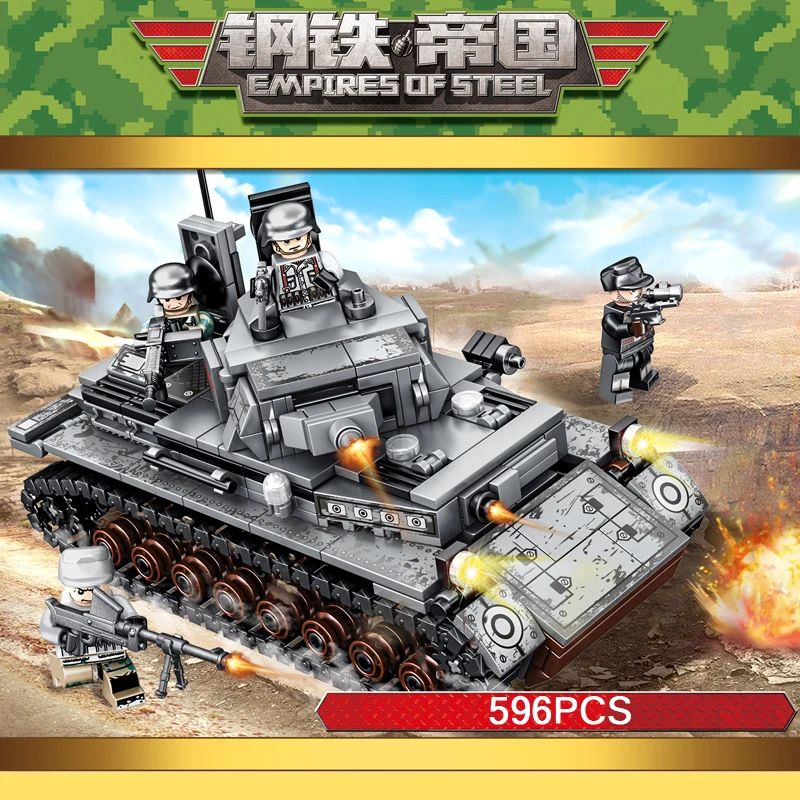 WW2 Германия panzerkampfwgen IV Танк батикс строительный блок мировая война армии фигурки модель игрушки коллекция для подарков