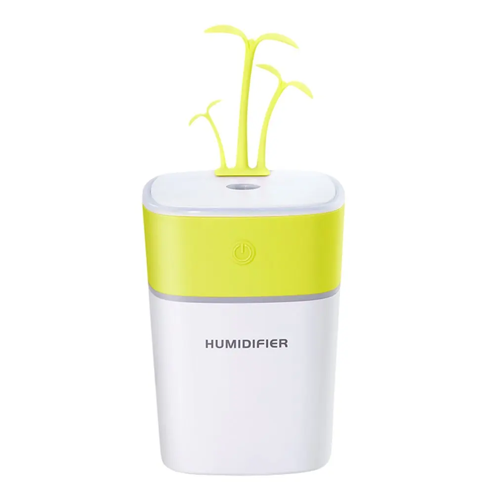 

4 In 1 USB Diffuser Humidifier Nano Mist Spray Diffuser Mobile Power Bank Mini Fan With Little Grass Decor