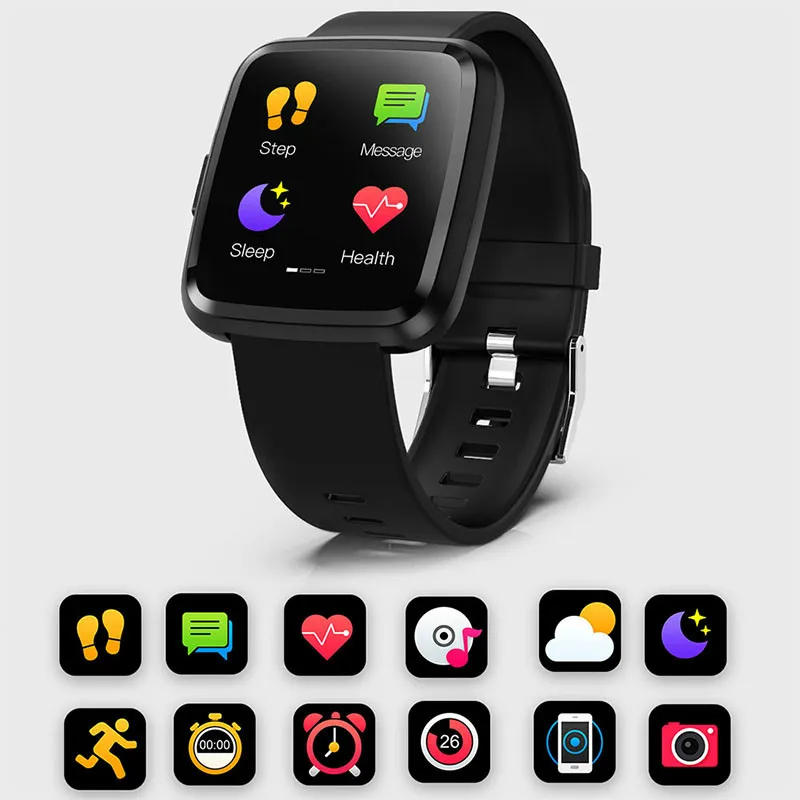 

2019 Full Touch Screen Smart Watch Y7 PRO Waterproof Tracker Men Women Smartwatch For IOS Android Phone PK iwo 8 10 Apple B57 A7