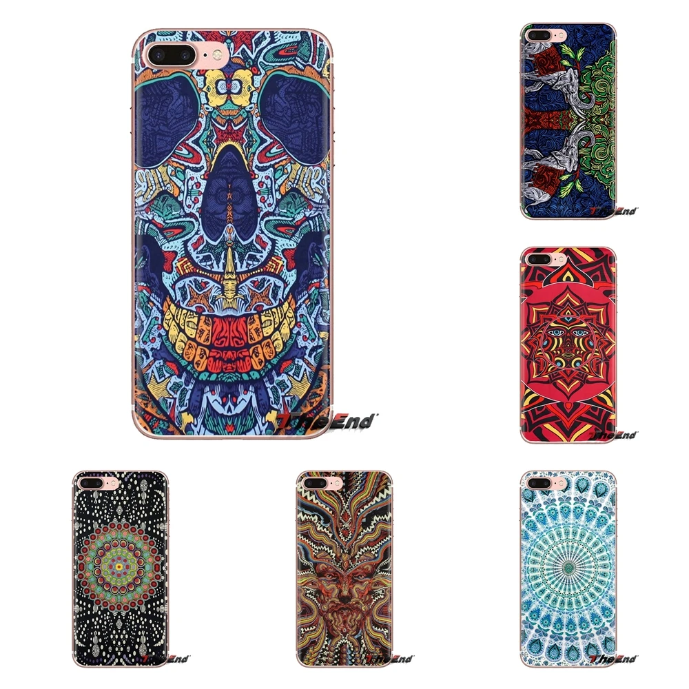mandala tapestry For Samsung Galaxy S2 S3 S4 S5 MINI S6 S7 edge S8 S9 Plus Note 2 3 4 5 8 Coque Fundas Soft Transparent Bag Case |