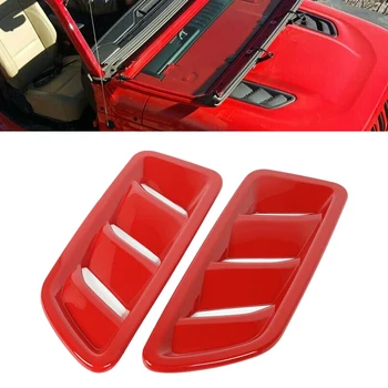 

CITALL 2pcs Red ABS Hood Engine Bonnet Air Vent Outlet Cover Trim fit for Jeep Wrangler JL 2018 2019