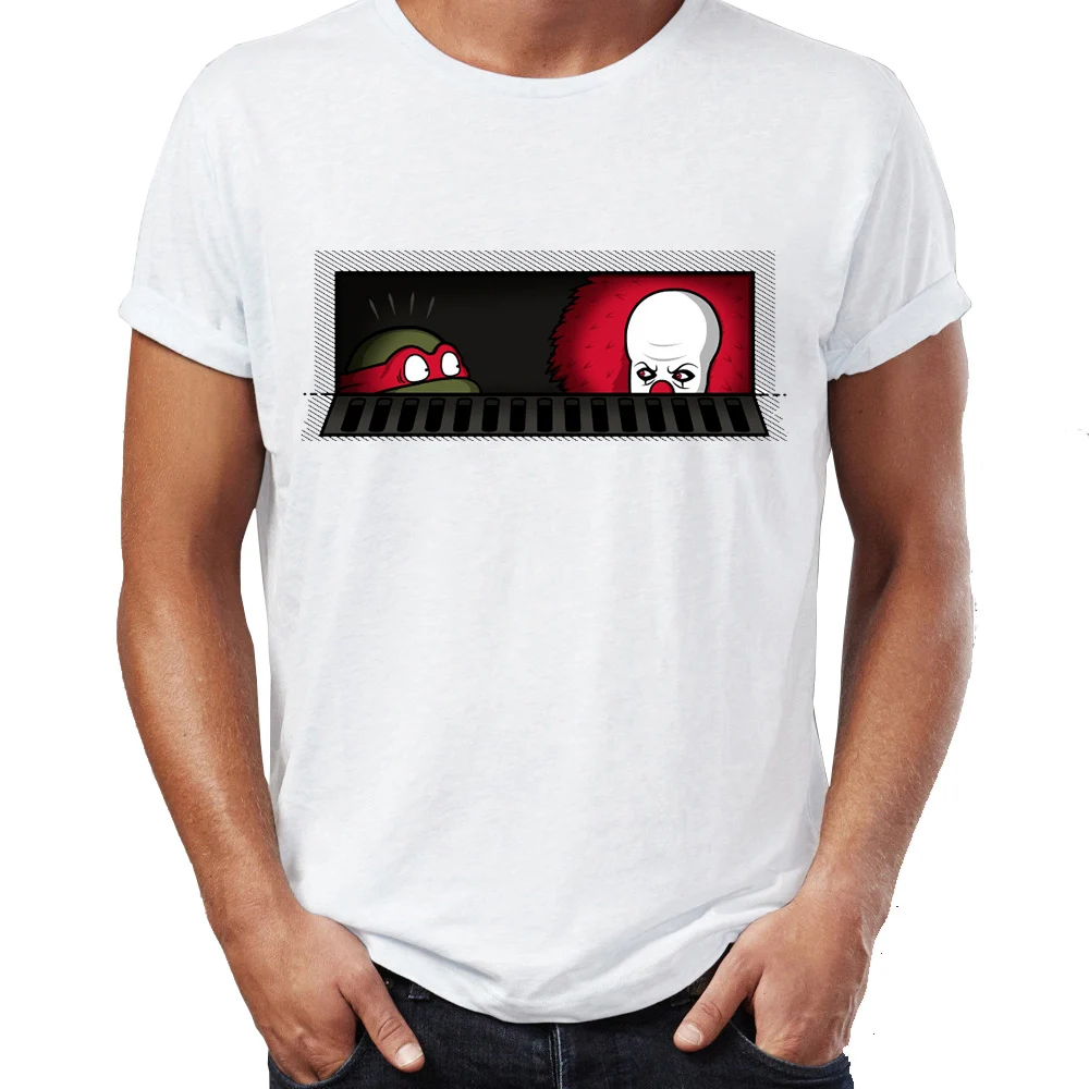 

Men's T Shirt Unexpected Encounter Under The Sewer It Clown Awesome Artwork Printed Tee