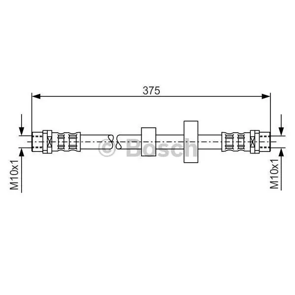 Шланг тормозной передний L 375\ VW T4 95-03 BOSCH 1 987 476 698