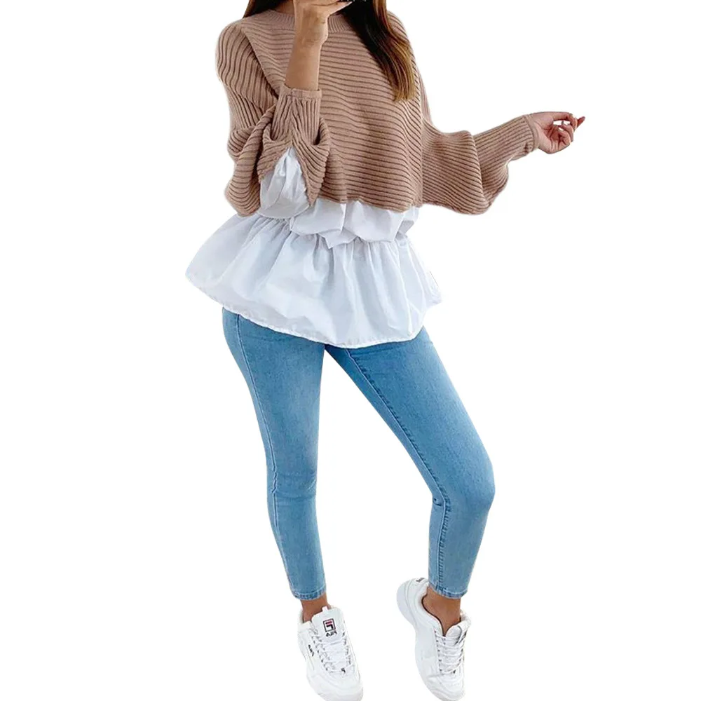 Women Sweaters 2019 Winter Tops Sweater Women Thin Pullover Jumper Knitted Sweater Pull Femme Hiver Truien Dames Puff Sleeve Top
