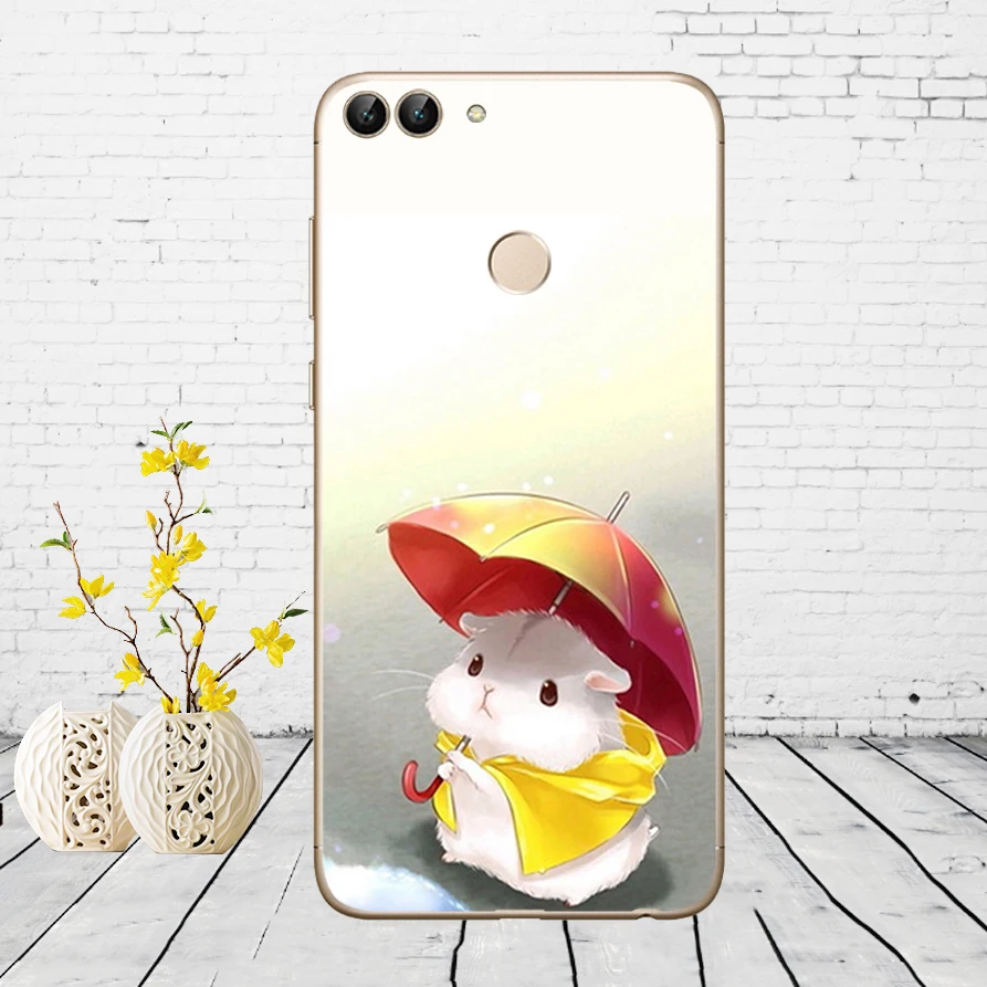 Huawei P Smart Case TPU Мягкий силиконовый прозрачный чехол для телефона huawei P Smart Cover FIG-LX1 Enjoy 7S Чехол - Цвет: B21