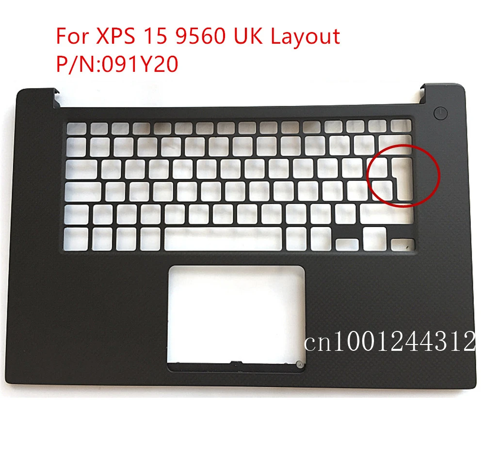 95New для Dell XPS 15 9560 Великобритания упор рук верхний чехол клавиатура ободок 091Y20