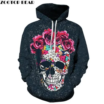 

Skull Men hoodies Fashion Mens Hoodie Harajuku Popular Casual Long Sleeve Anime Sweatshirts ZOOTOP BEAR