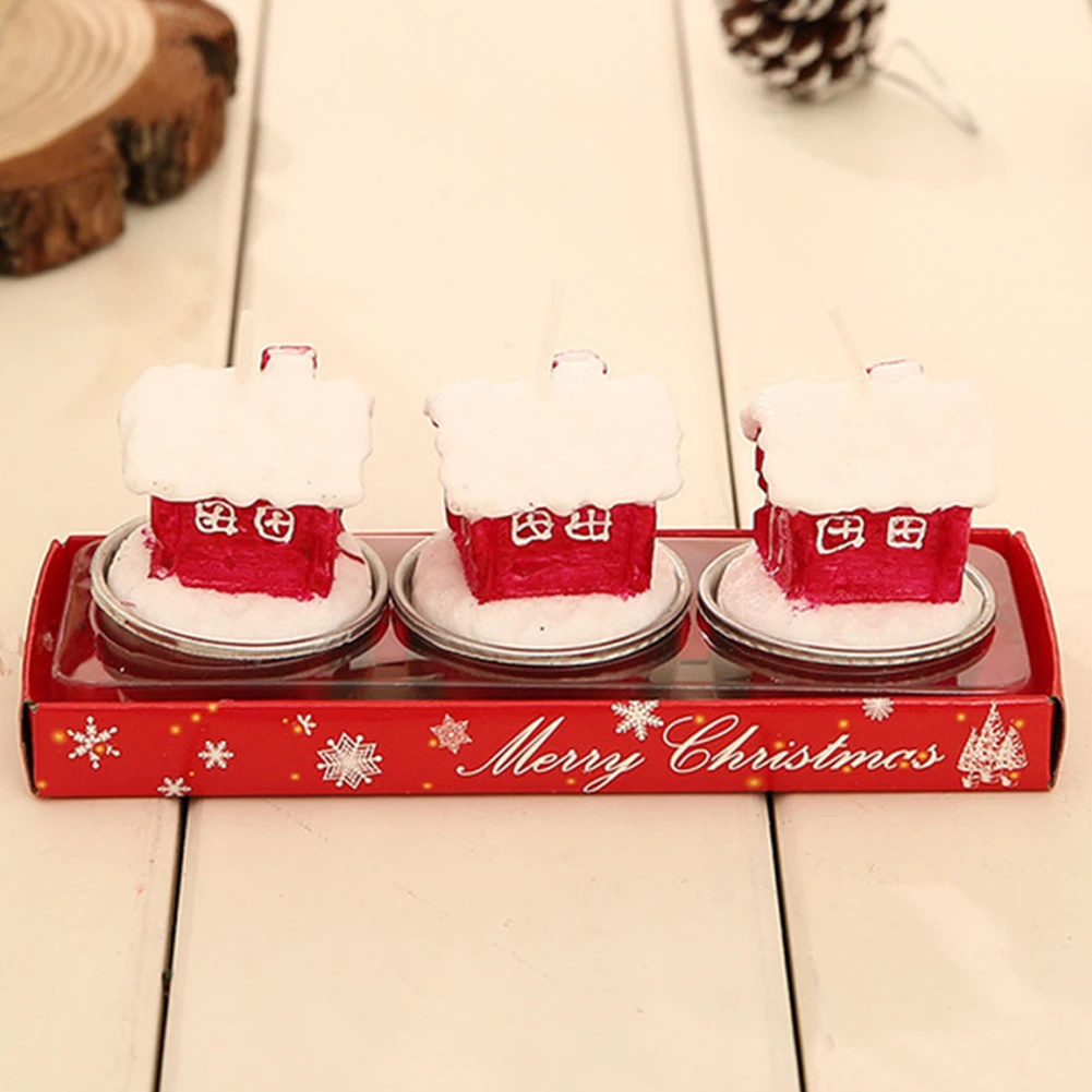 Модные 3 шт. Рождественский подарок ароматические свечи Санта Снеговик конус праздничные подарки - Цвет: E