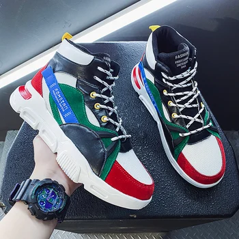 

2020 Men Sneakers Brand Spring/Autumn Men Casual Shoes Breathable High Top Footwear Hommes Chaussures Outdoor Sport Shoes Adult