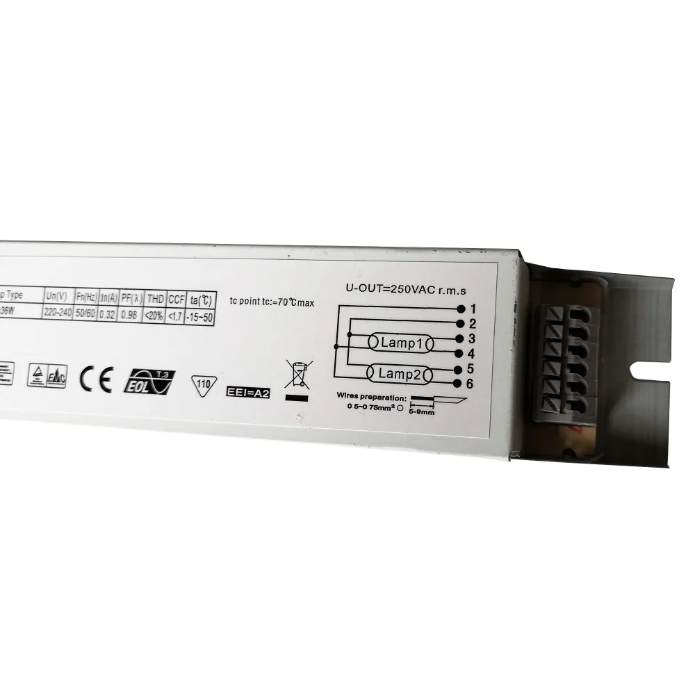 RS-P236B T8 2X36W Electronic Ballast 5