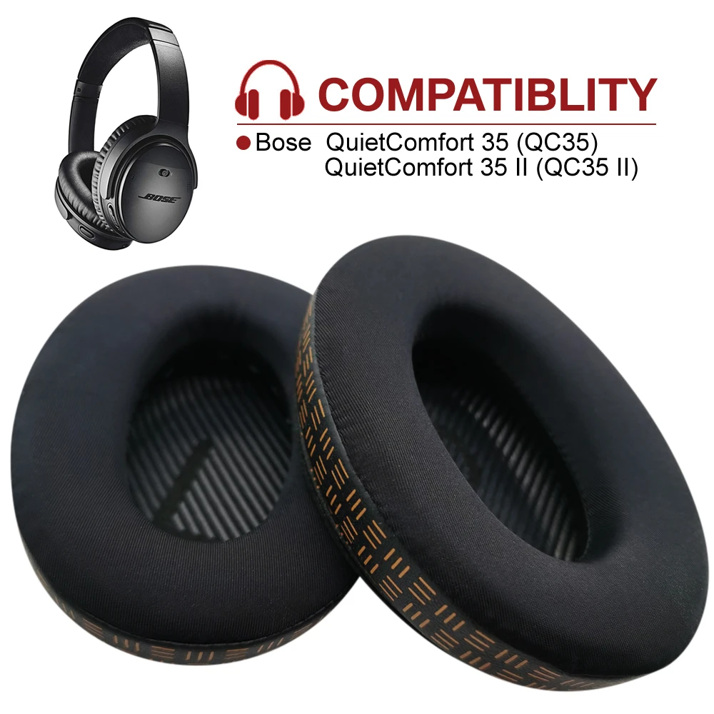 Silber Ersatz Ohrpolster für Quietcomfort 35 Kopfhörer kompatibel mit QC35ii QC25 QC15 Ae2 Ae2i Ear Headphones Komfortabel und langlebig
