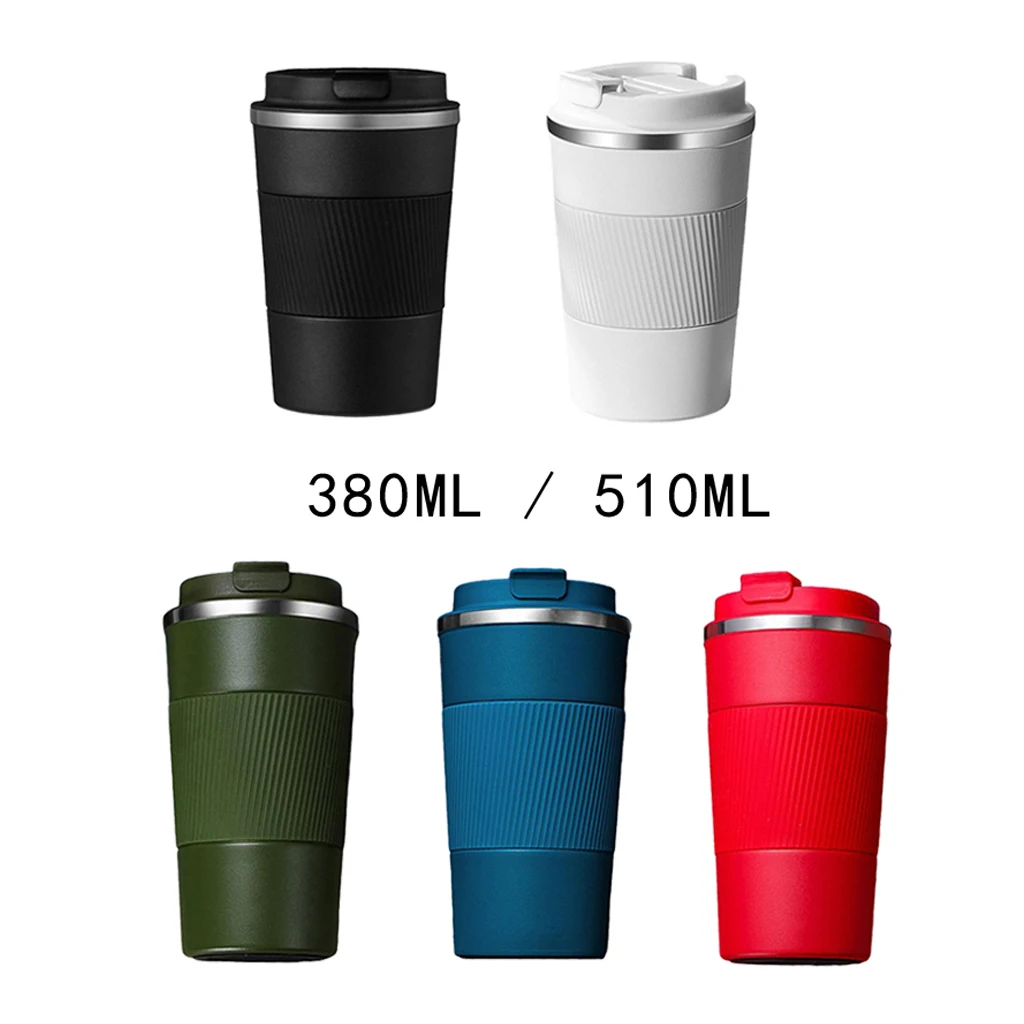 Stainless Steel Travel Coffee Mug Hot & Cold Water Coffee Drinks Leak-proof  Insulated Vacuum Thermal Cup With Lid Reusable