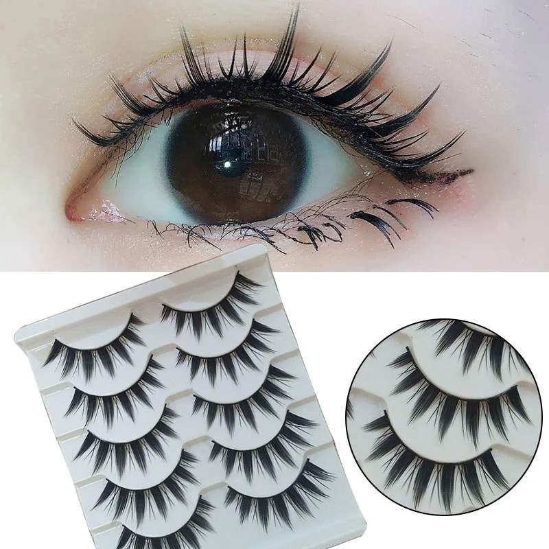 Cosplay&ware 5 Pairs Eyelashes Cos Dance Performance Eyelash Handmade Acrylic Cross Female Japanese 3d Natural Lashes Cosplay -Outlet Maid Outfit Store H4b1c8f41c849431687e579b7b6a309b5F.jpg