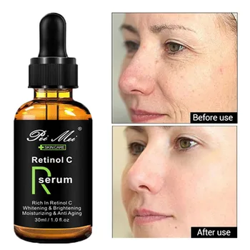 

Retinol Vitamin C Anti Wrinkle Face Serum Anti Aging Firming Lifting Essence Whitening Moisturizing Anti Acne Skin bottom liquid