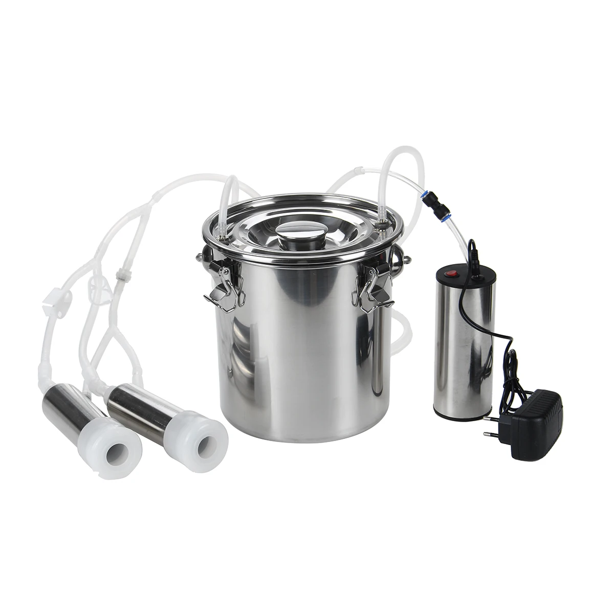 

MEIGAR Electric Milking Machine Pump for Goat For Cow 5L Bucket Electric Cow Milking Machine Sheep Milker Portable Vacuum Pump