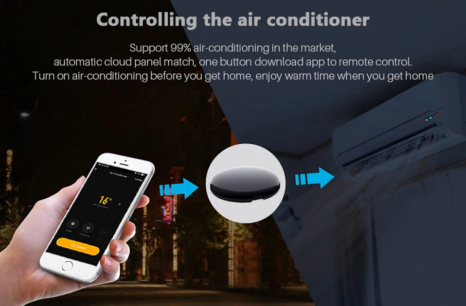 AVATTO Tuya WiFi IR Remote Control for Air Conditioner TV, Smart Home Infrared Universal Remote Controller For Alexa,Google Home