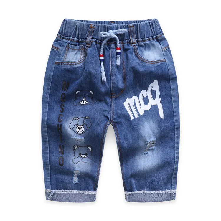 

2018 Summer New Style Childrenswear Crawler Children Knee-length Denim Shorts Korean-style Men's Children Shorts