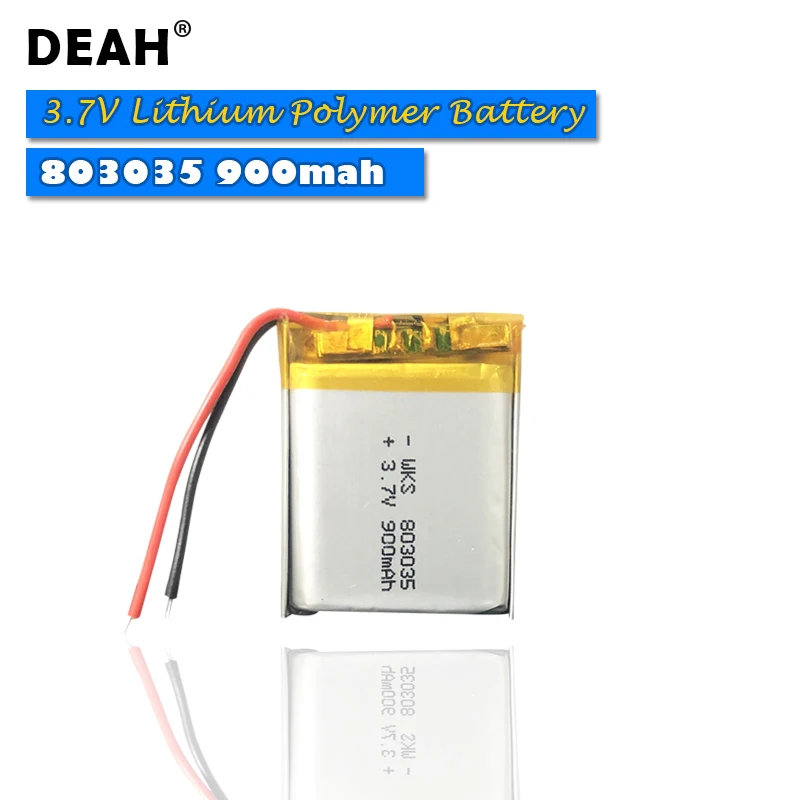 3 7 V Lipo cells 803035 900mah литиевая полимерная аккумуляторная батарея для MP3 MP4 MP5 GPS Bluetooth