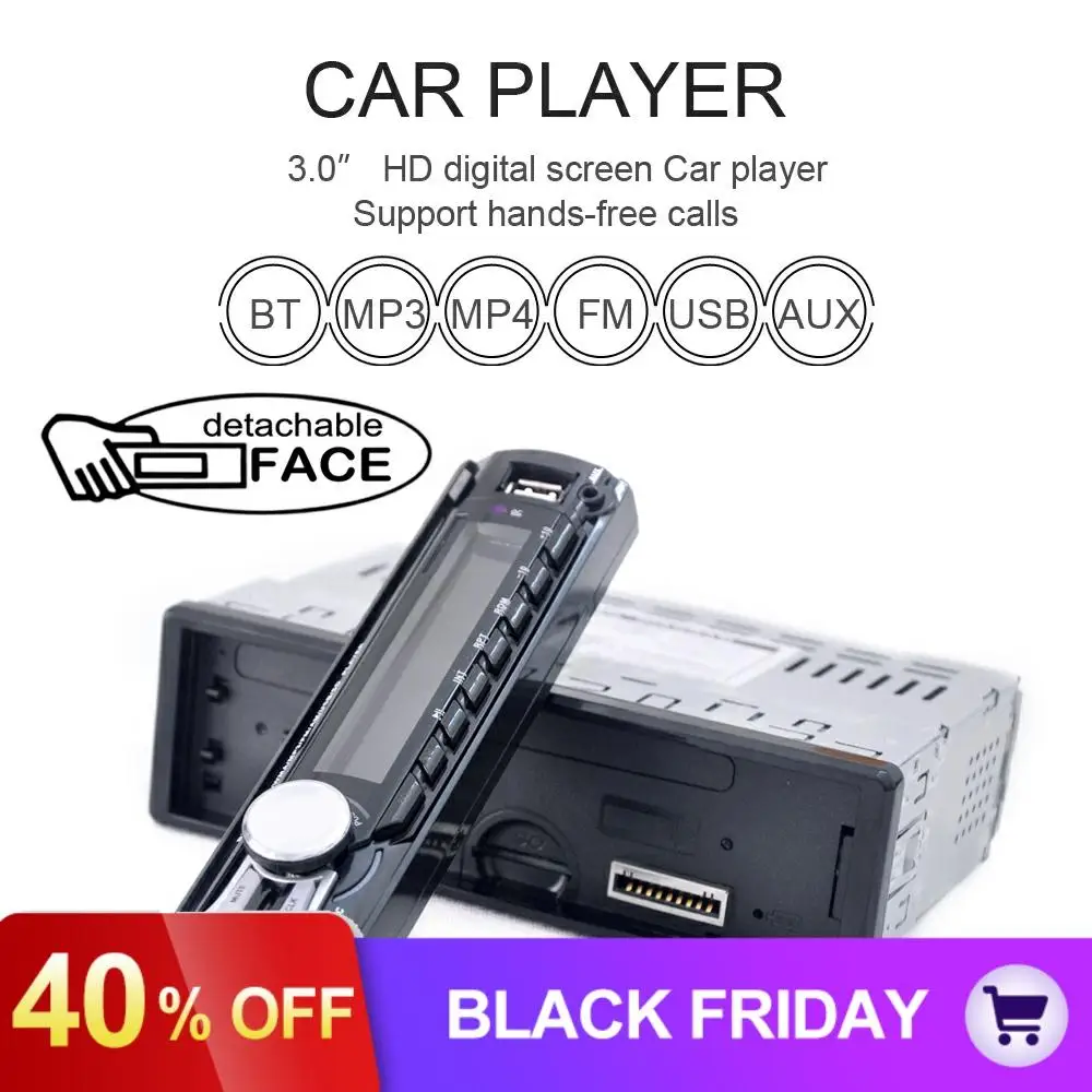 1188B 1DIN 12 в Bluetooth автомобильное радио Авто Стерео FM MP3 плеер AUX вход со съемной передней панелью и USB SD+ пульт дистанционного управления