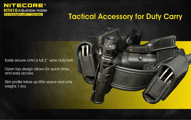 NITECORE NTH10 кобура держатель для фонарей Универсальный 25,4 мм ремень для охоты профессиональный аксессуар " фонарь