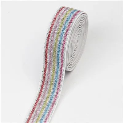 Colours on White Эластичные ленты 25 мм Многоуровневая Резиновая лента камуфляжная сетка полоса эластичная лента швейный материал для шорт юбка троус 1 метр - Цвет: Colours on White