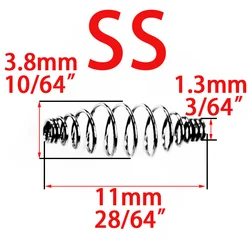 Ultimate Spring Fishing Hook Set - 100pcs Barbed Swivel Jig Hooks for Carp and Fly Fishing Tackle (SS 100pcs spring)