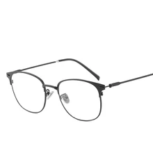 Новые ретро очки с металлической оправой и плоскими зеркальными гладкими очками