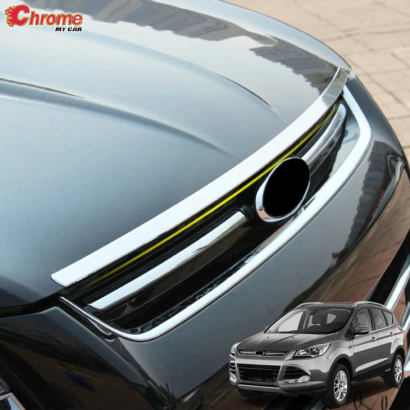Для Ford Escape Kuga 2013 из нержавеющей стали передний капот губы хромированная отделка крышка молдинг полосы украшения автомобиля Стайлинг