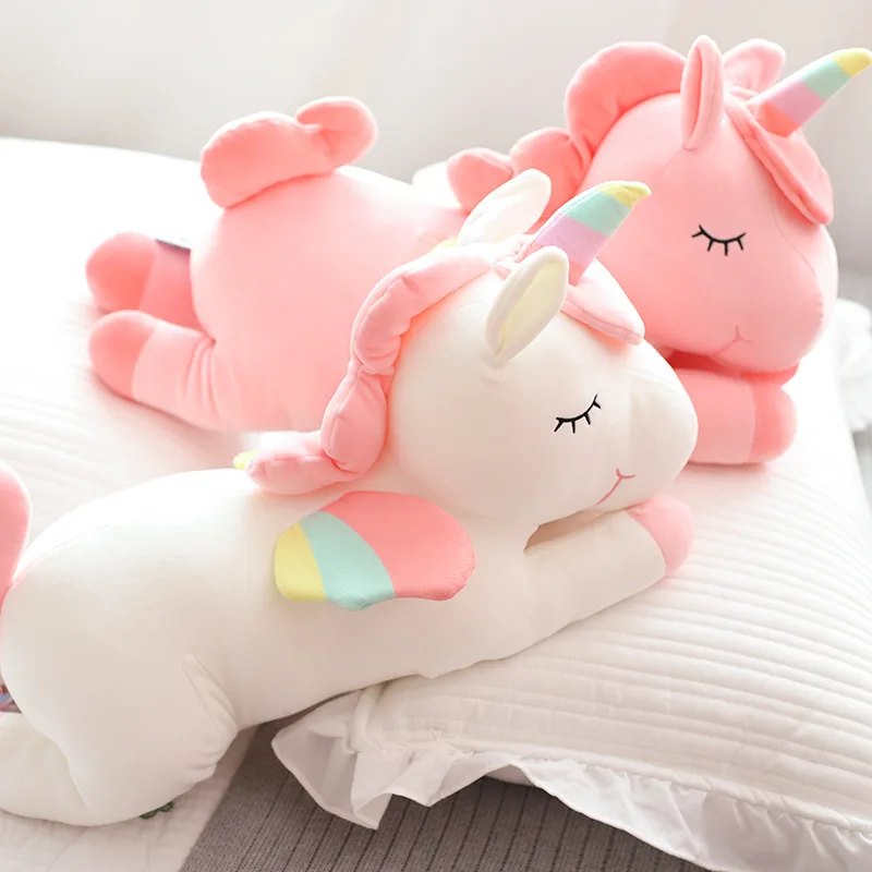 40 см/50 см/60 см/80 cmUnicorn игрушки мягкие чучело и плюшевые игрушки плюшевые единорог лошадка с куклой дети куклы для детей подарок дешевые игрушки