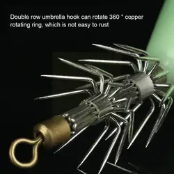 60g Luminous Swivel Squid Jigs Hooks Soft Rubber Octopus Fishing Baits Hook Lure Hook Bait Q9i6