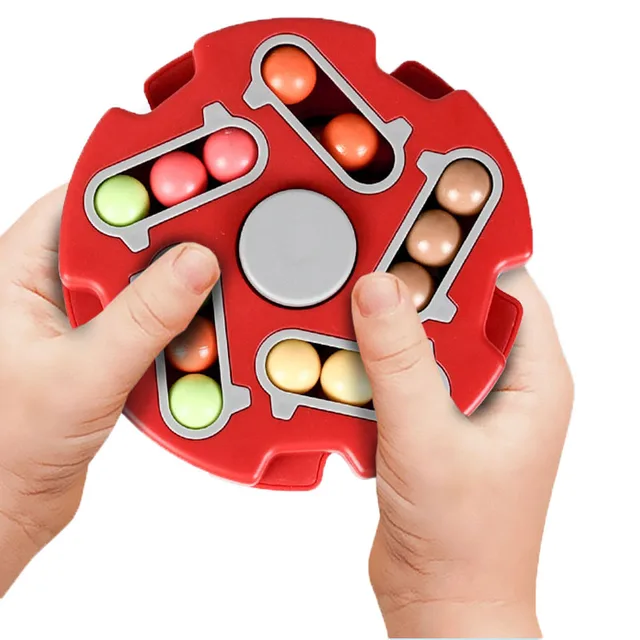 Rotating Relieve Stress Magic Bean Fidget Toy Decompression Creative Fingertip Small Beads Finger Cube Toys for Kids/Adult 3