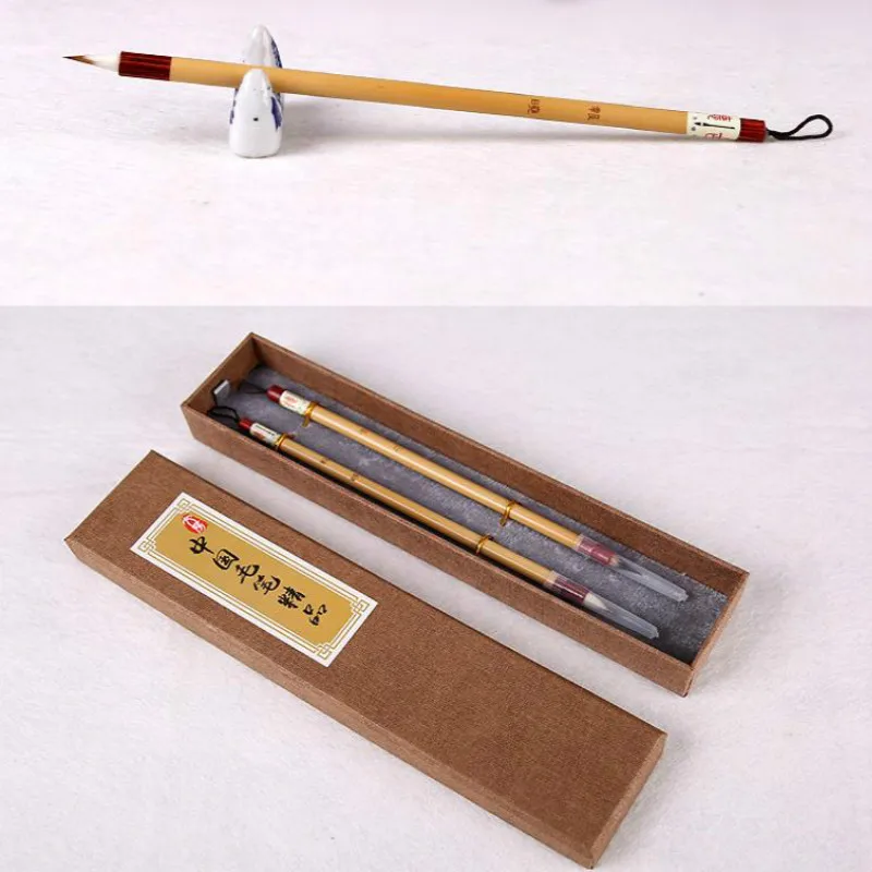 ������ �Ӹ� Ķ���׶��� �귯�� Caligrafia Wolf Hair Brush Pen for Cursive Script Chinese Painting Regular Script Writing Brush