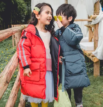 

Children Winter Jacket for Kids Hooded Warm Long Down Jacket Girl Teenage Coat Baby Boy Snowsuit Girl Outerwear Coats 3-12 years