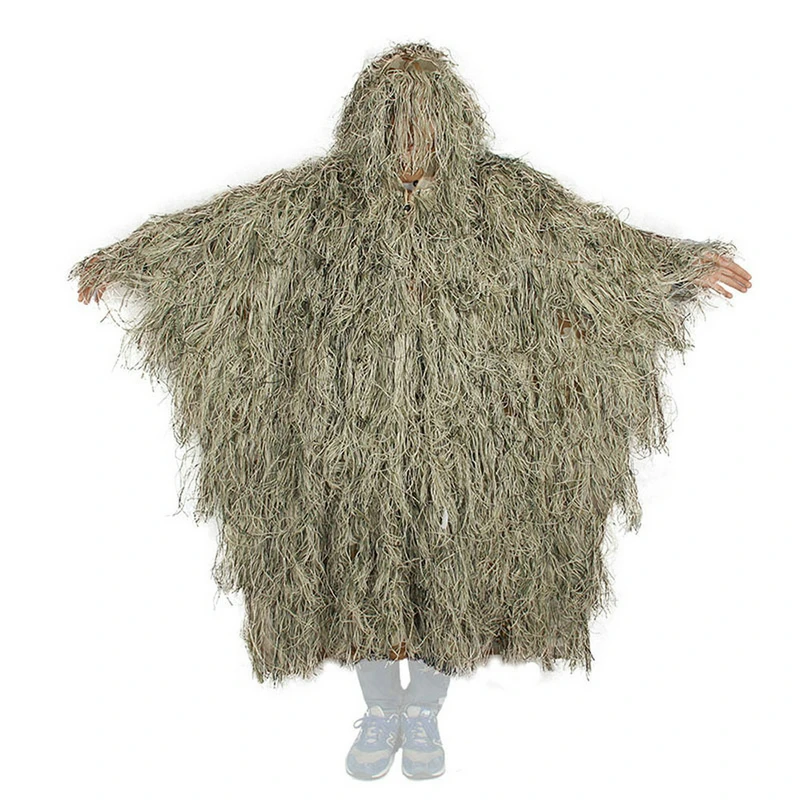 Наружный охотничий костюм Ghillie одежда мужской Камуфляжный Gilley наружный накидка в