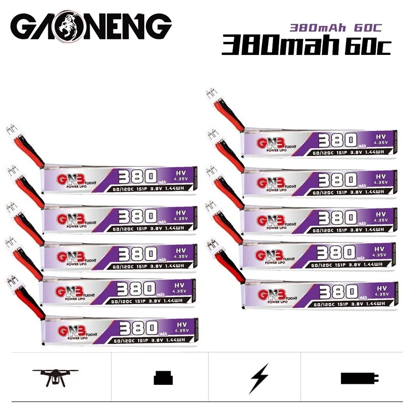 GAONENG/GNB 1S 380 мАч 3 8 в/4 35 в 60C/120C LiHV/Lipo аккумулятор для Snapper6/7/8/Mobula7/URUAV UR65/UK65/US65/BetaFPV65/75 FPV