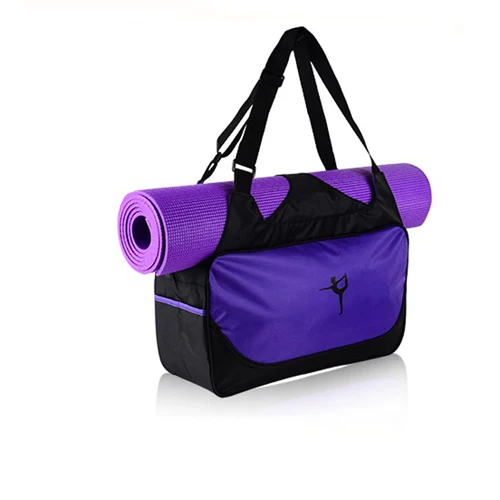 purple Сумка для йоги и тренировок, сумка, водонепроницаемый рюкзак, сумка через плечо, спортивная сумка для женщин, спортивная одежда для фитнеса(без коврика для йоги - Цвет: purple