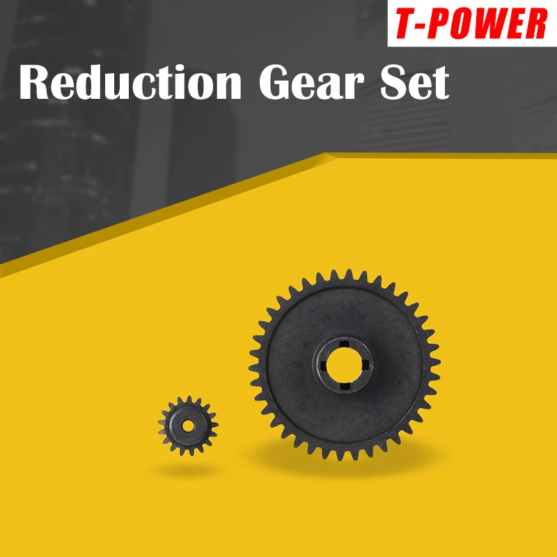 T-POWER Metal 38T Reduction Spur Gear Diff Main &amp Motor Pinion 17T For 1/18 Wltoys A949 A959 A969 A979 K929 RC Car Parts | Игрушки и
