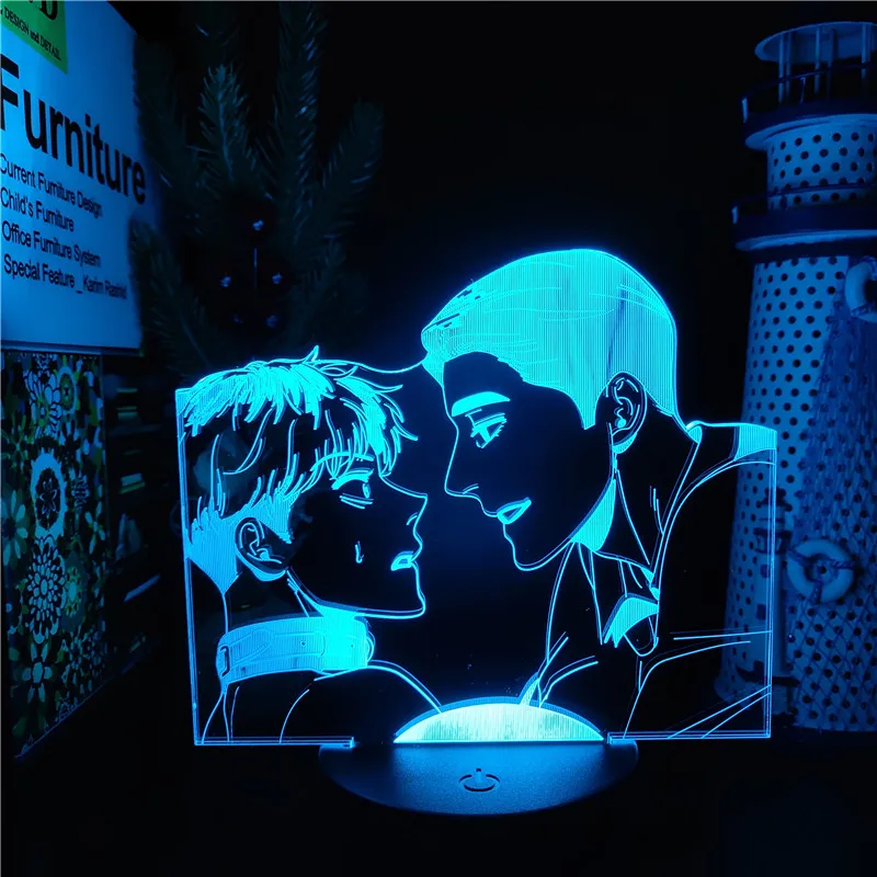 BJ Alex Gifts &amp Merchandise Anime 3d Lamp Acrylic Led Night Light Colorful Illusion Table Bedroom Decor Lampara Manga Gift | Освещение